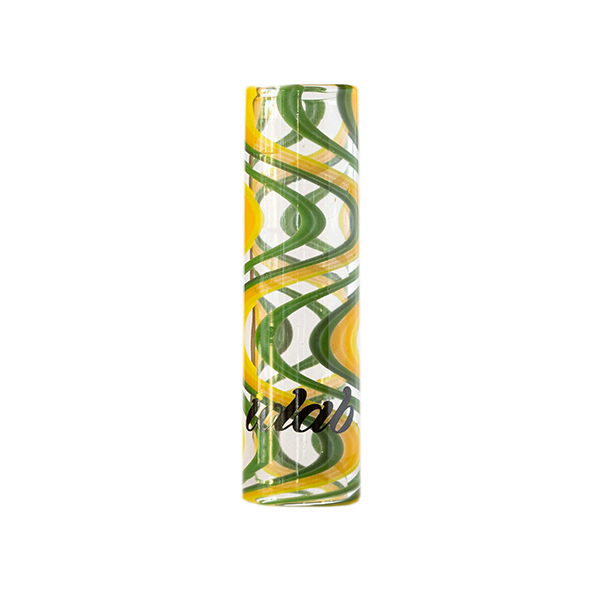 Stündenglass Glass Hookah Hose Tip (Green + Yellow)