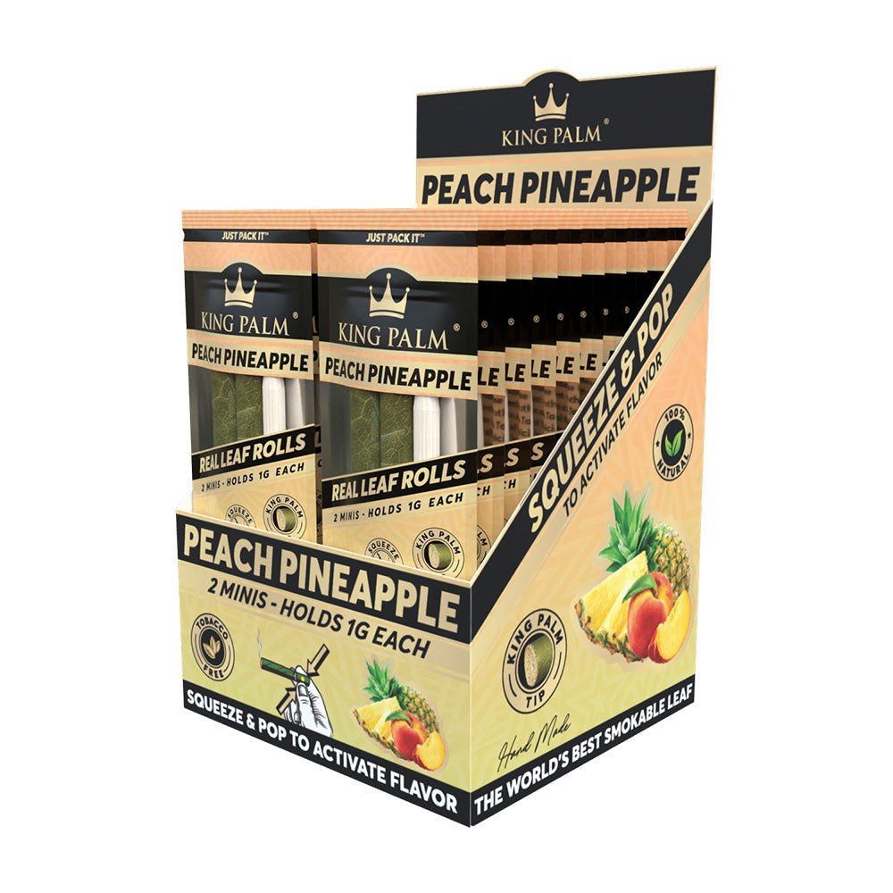 20PC DISPLAY - King Palms Hand Rolled Leaf Mini - 2pk