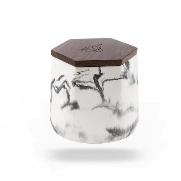 BRNT DESIGNS MALUA Storage Jars- BOREAL or White Marble
