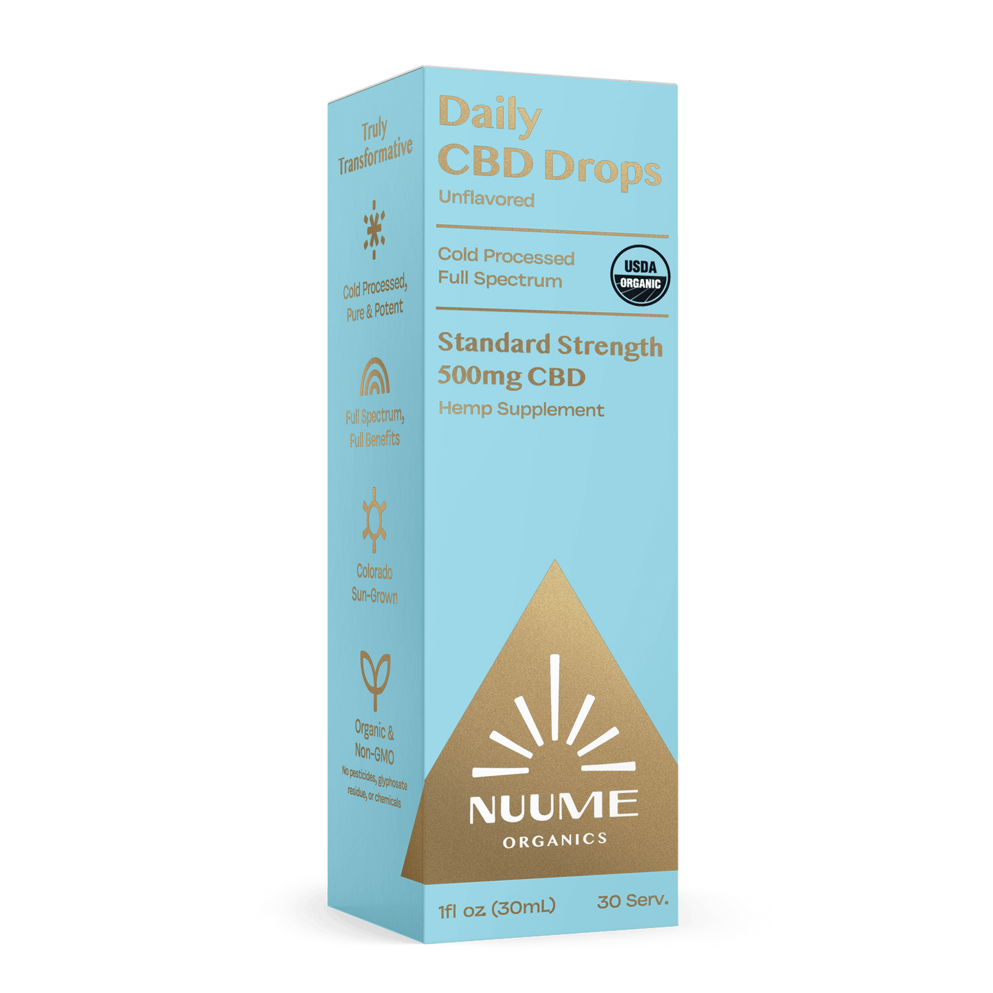 CBD Unflavored Drops 500mg