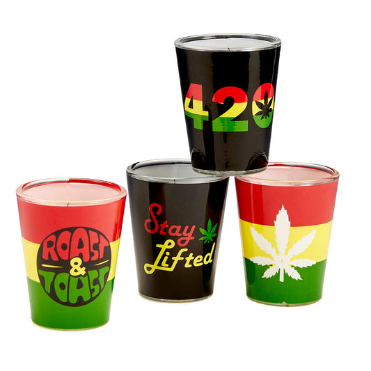 Rasta Theme Shot Glass Set