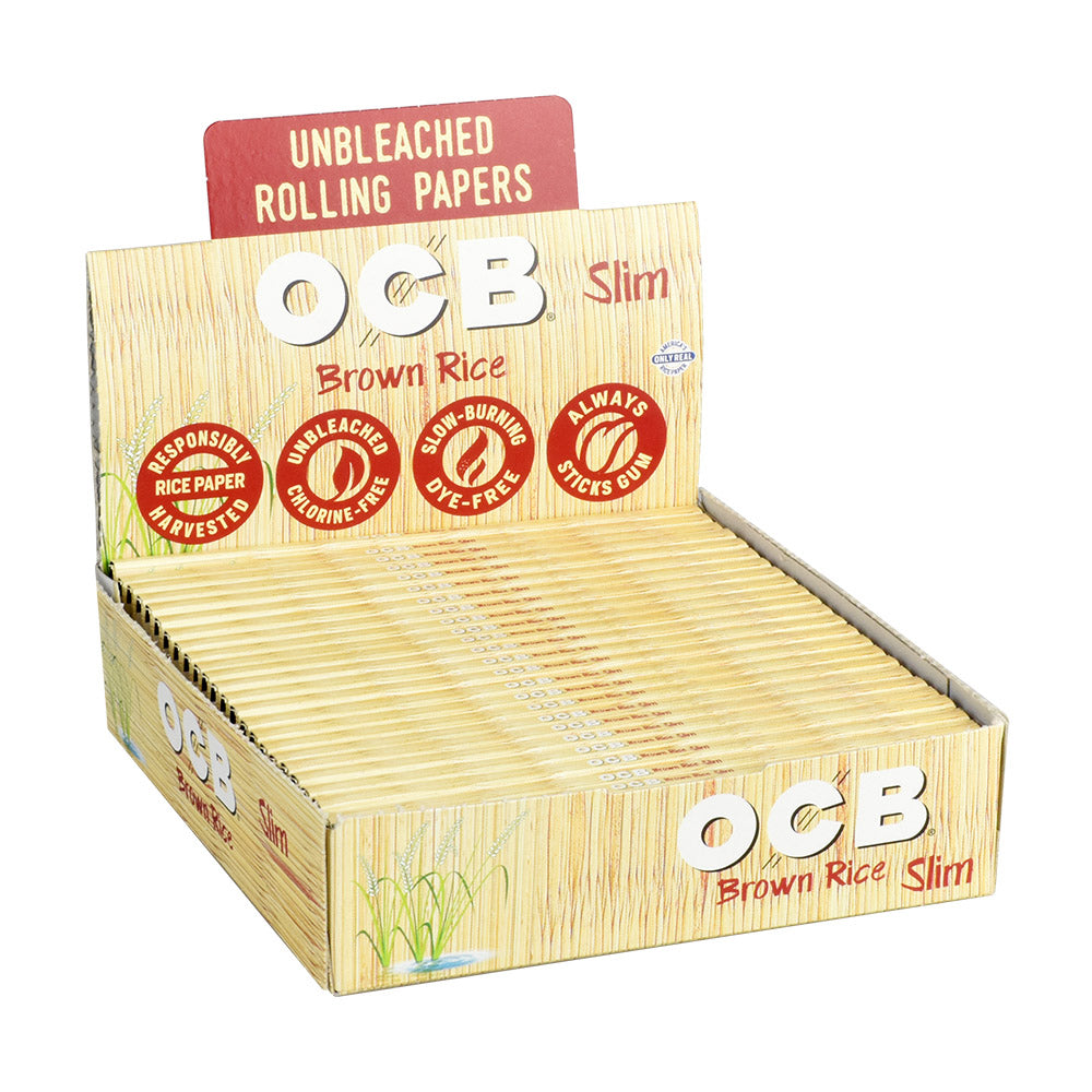 24PC DISPLAY - OCB Brown Rice Rolling Papers