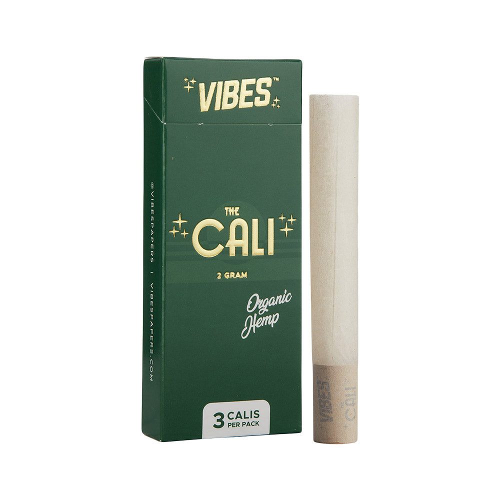 8PC DISP- Vibes The Cali Pre-Rolls - 3pk/Organic Hemp