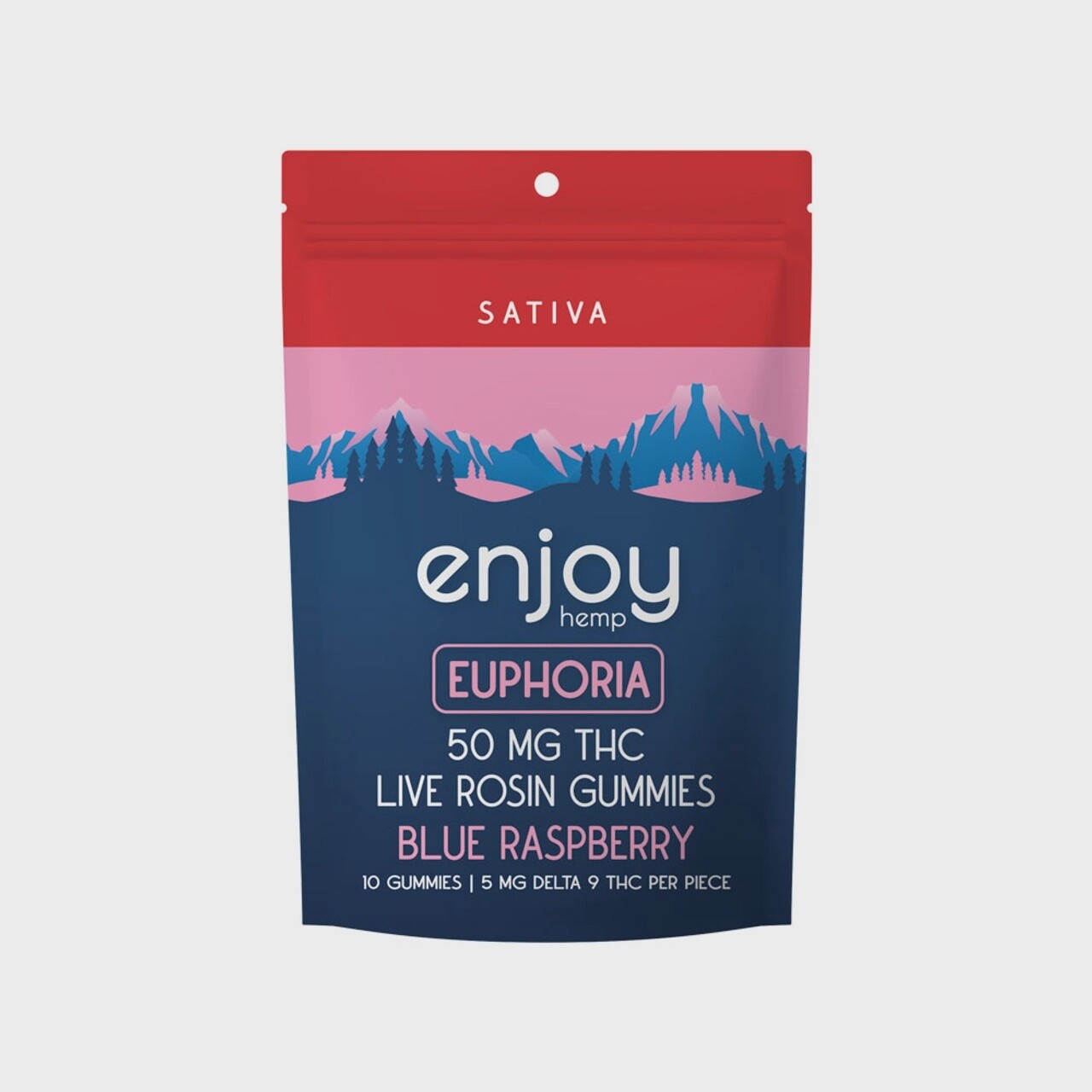 Enjoy: Euphoria Live Rosin Microdose THC Blue Raspberry Gummies