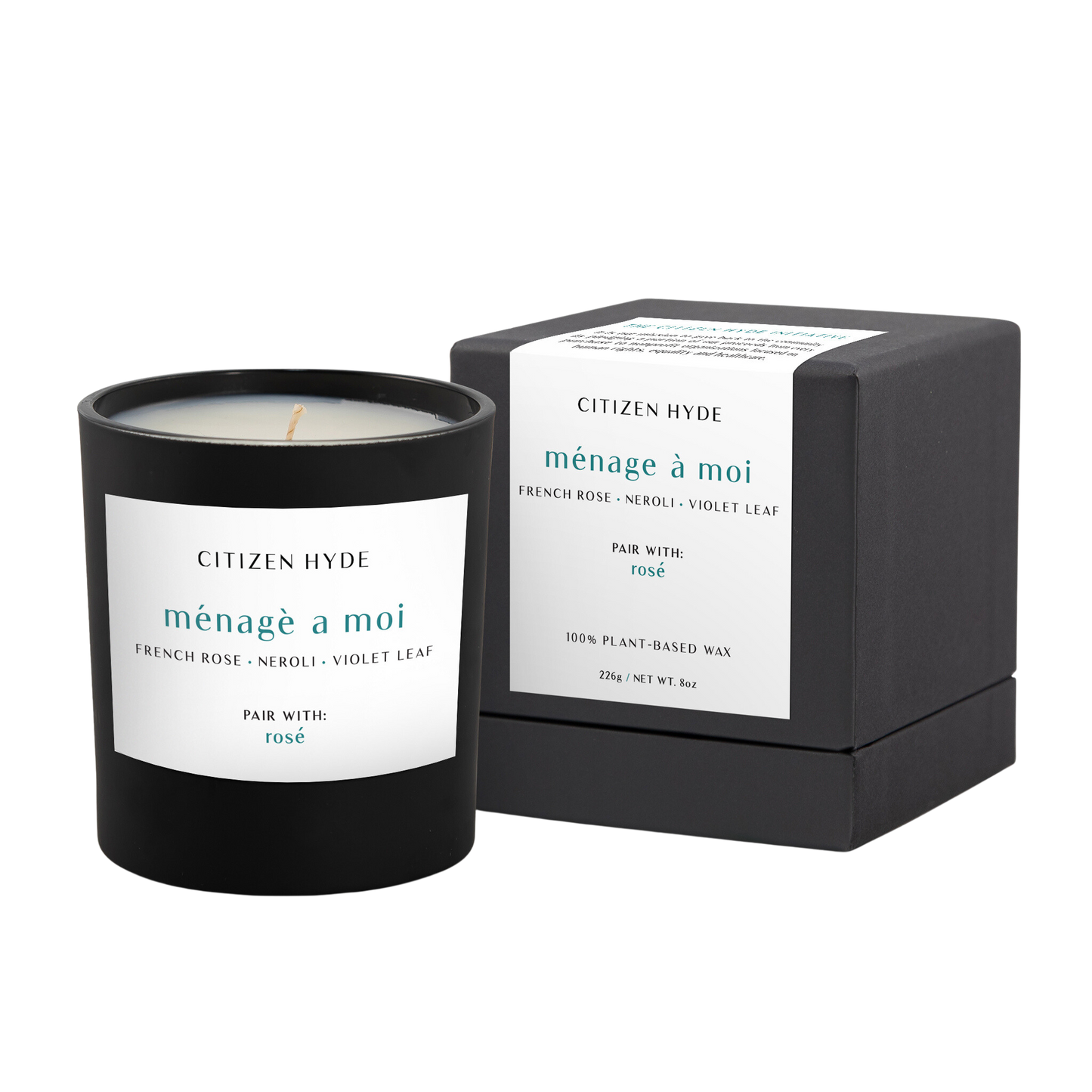 ménage a moi Citizen Hyde Candle, pair with rose