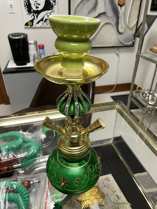 11.25” Decorative Colorful Hookah Water Pipe Thick Glass Nargila