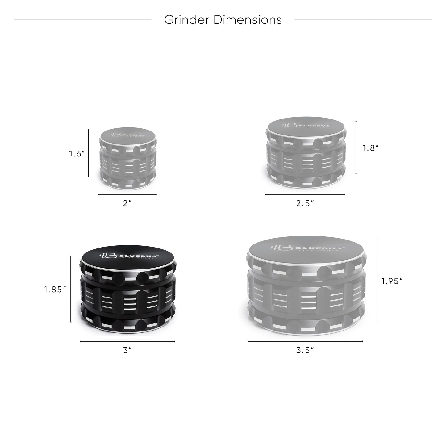 GA Aluminum Grinder Green