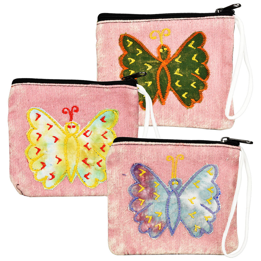 6pc Bundle - ThreadHeads Butterfly Coin Pouch-5.5"x5" / Asst Designs