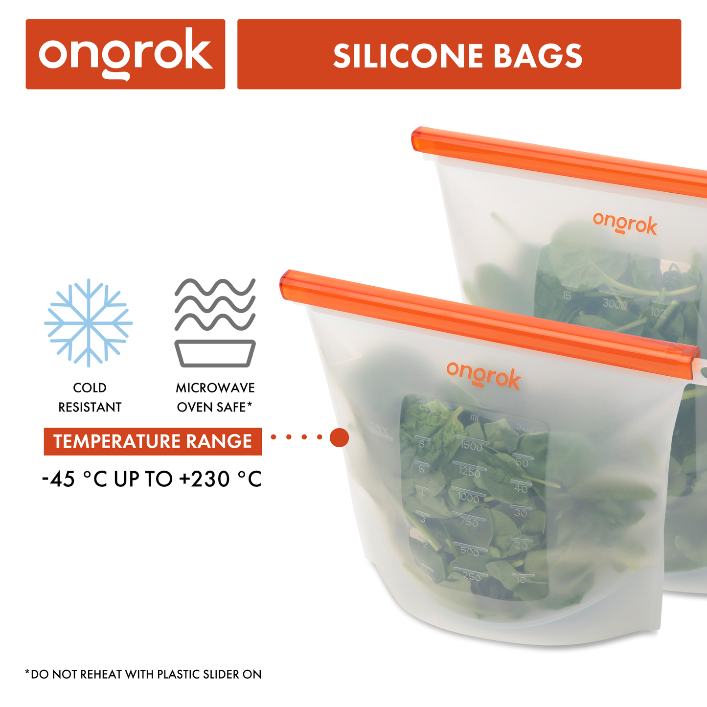 Ongrok Silicone Oven & Storage Bags