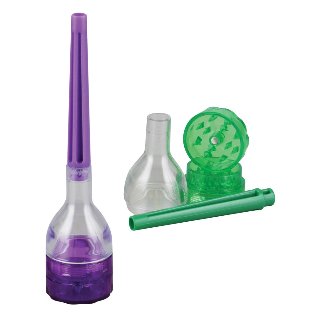 12PC DISPLAY - Grinder & Cone Filler - Assorted Colors