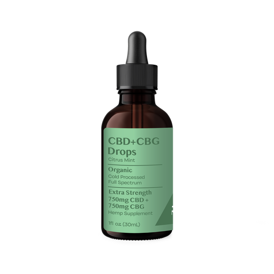 CBG+CBD Drops Citrus Mint - Extra Strength 750mg+750mg