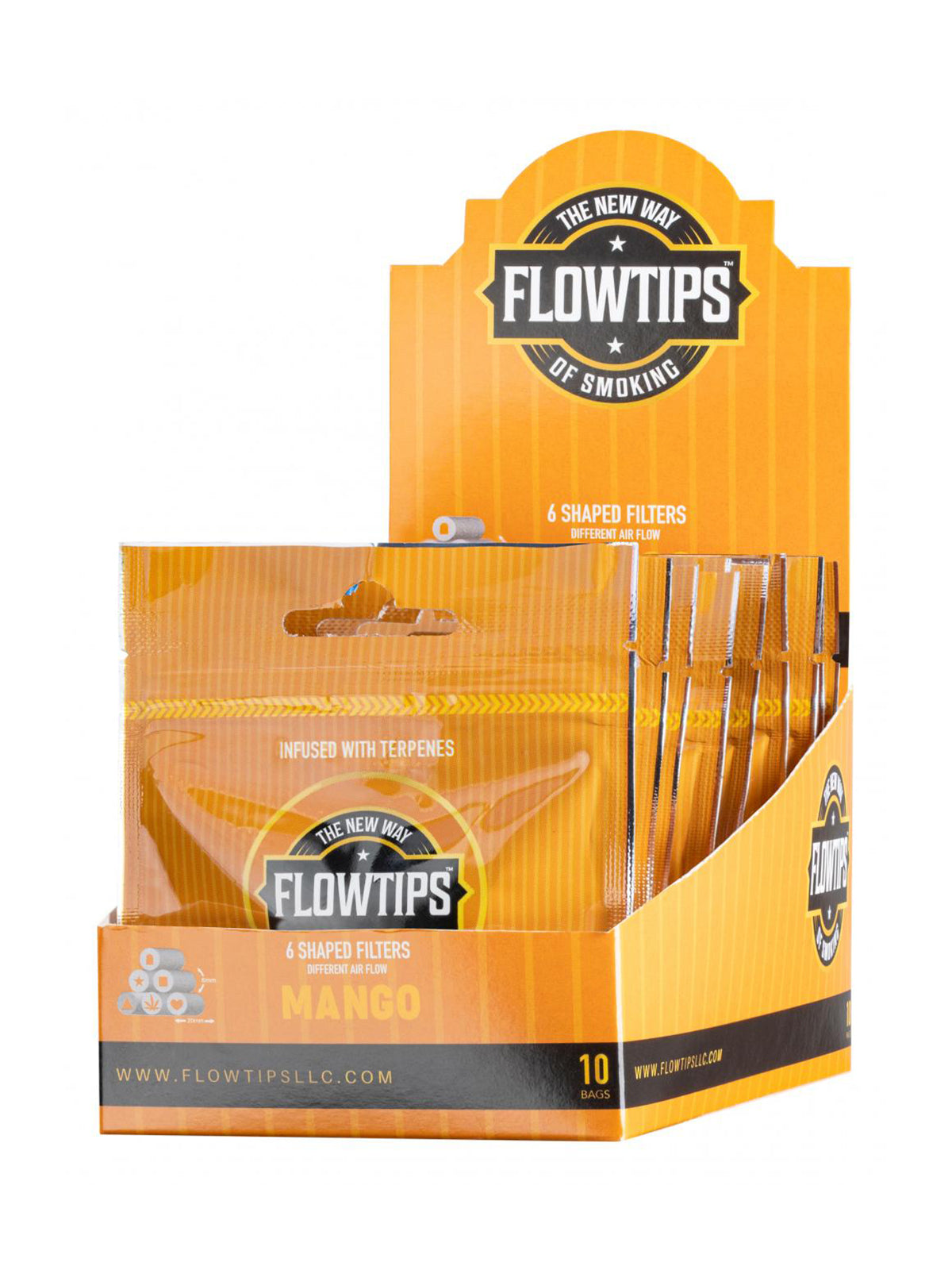 FLOWTIPS ® (BLUK) STRAWBERRY MILK, MANGO, KING LOUIS TERPENE FILTER TIPS (3x10-PACK)