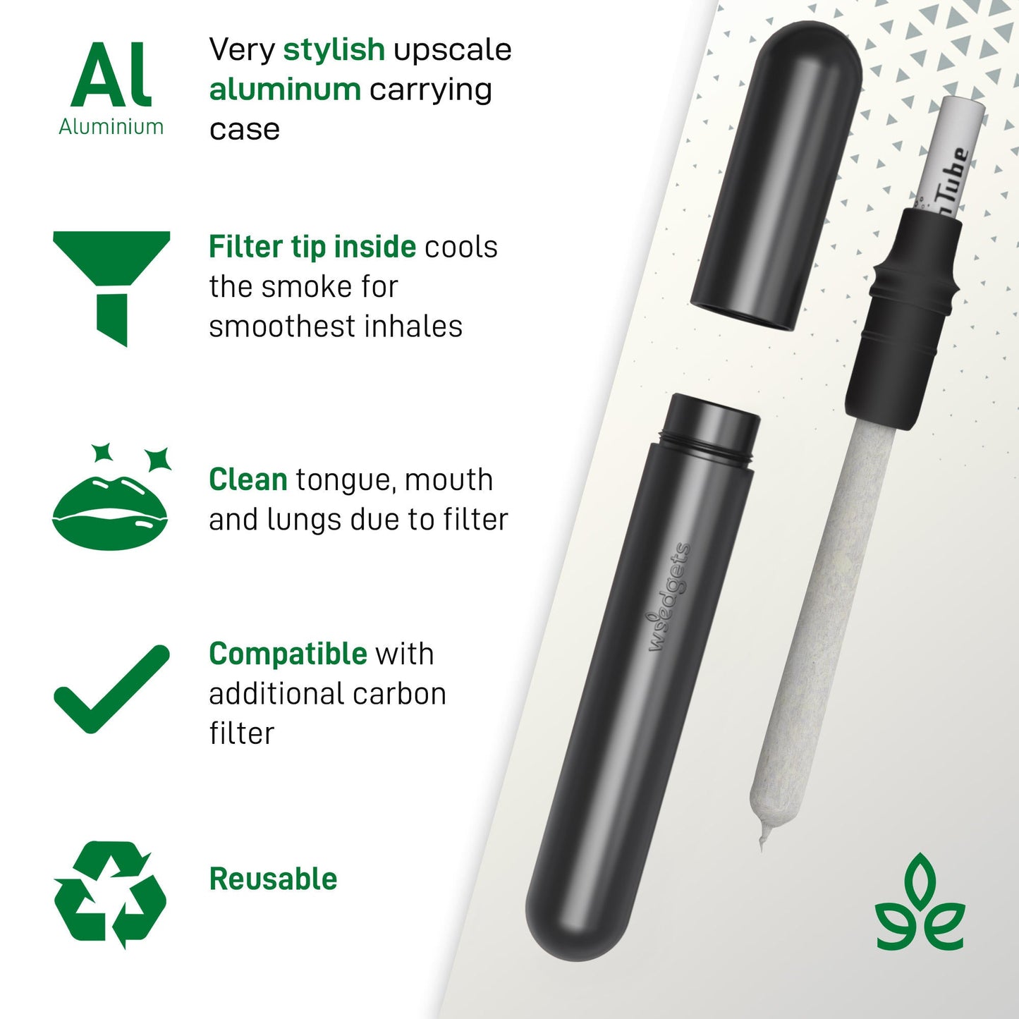 Doob Tube Kit - Smell Proof & Waterproof Metal Dube Tube