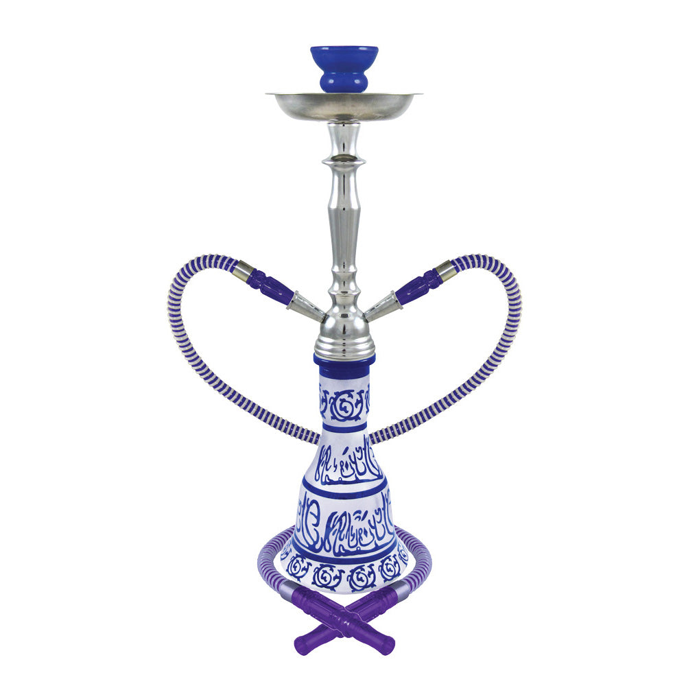 20" Hieros 2-Hose Premium Hookah - Colors Vary