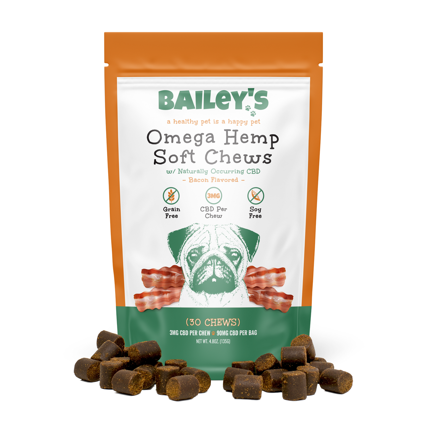 Bacon Flavored Omega Hemp CBD Soft Chews