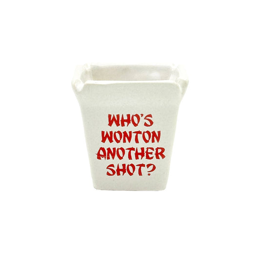 Wonton Take Out Ceramic Shot Glass - 2oz