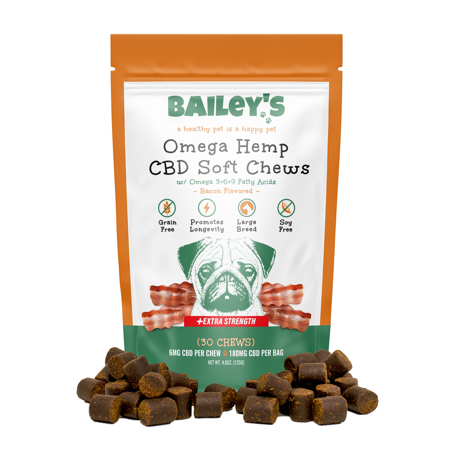 Bacon Flavored Omega Hemp CBD Soft Chews