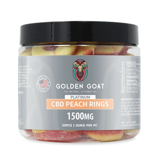 Platinum CBD Gummies 1500mg - Peach Rings