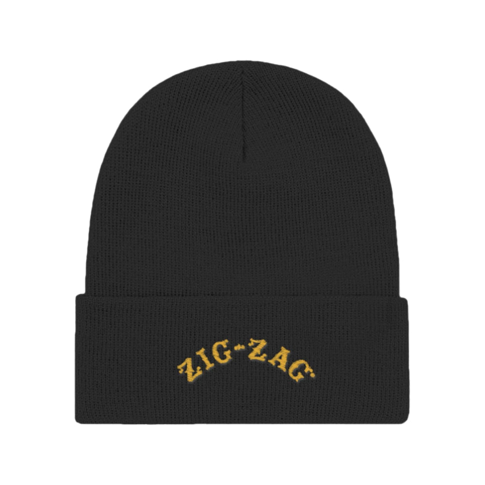 Zig Zag Embroidered Logo Beanie Cap