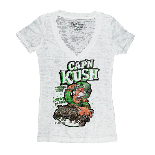 Kill Your Culture Cap'N Kush Women's Burnout T-Shirt