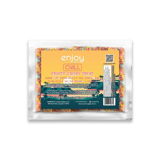 Enjoy: Chill Live Rosin 80mg Delta 9 THC Fruity Cereal Bar (Indica)