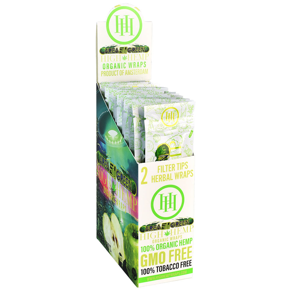 25PC DISP - High Hemp Organic CBD Wraps - 2pk