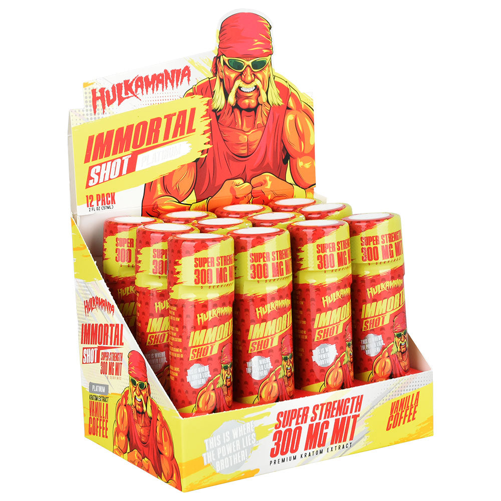 Hulkamania Immortal Kratom Shots | 300mg | 2oz | 12pc Display