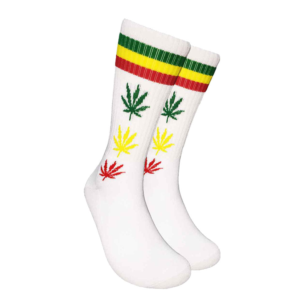 Mad Toro Socks | Rasta Leaves and Stripes