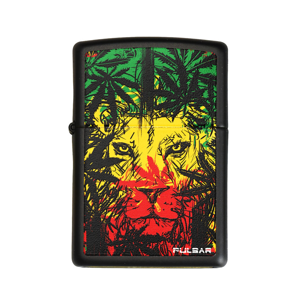 Zippo Lighter | Pulsar Zion Lion | Black Matte