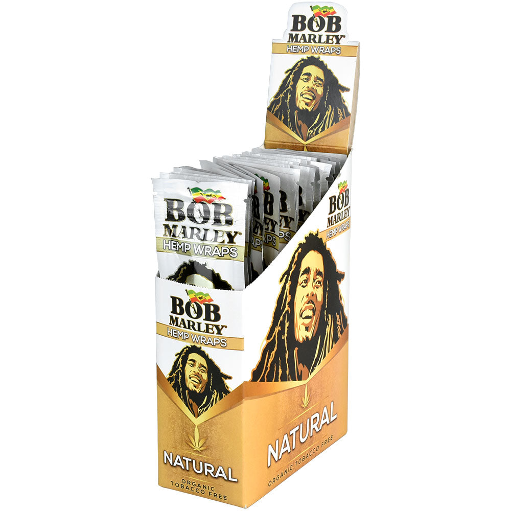 25PC DISP - Bob Marley Hemp Wraps - 2pk