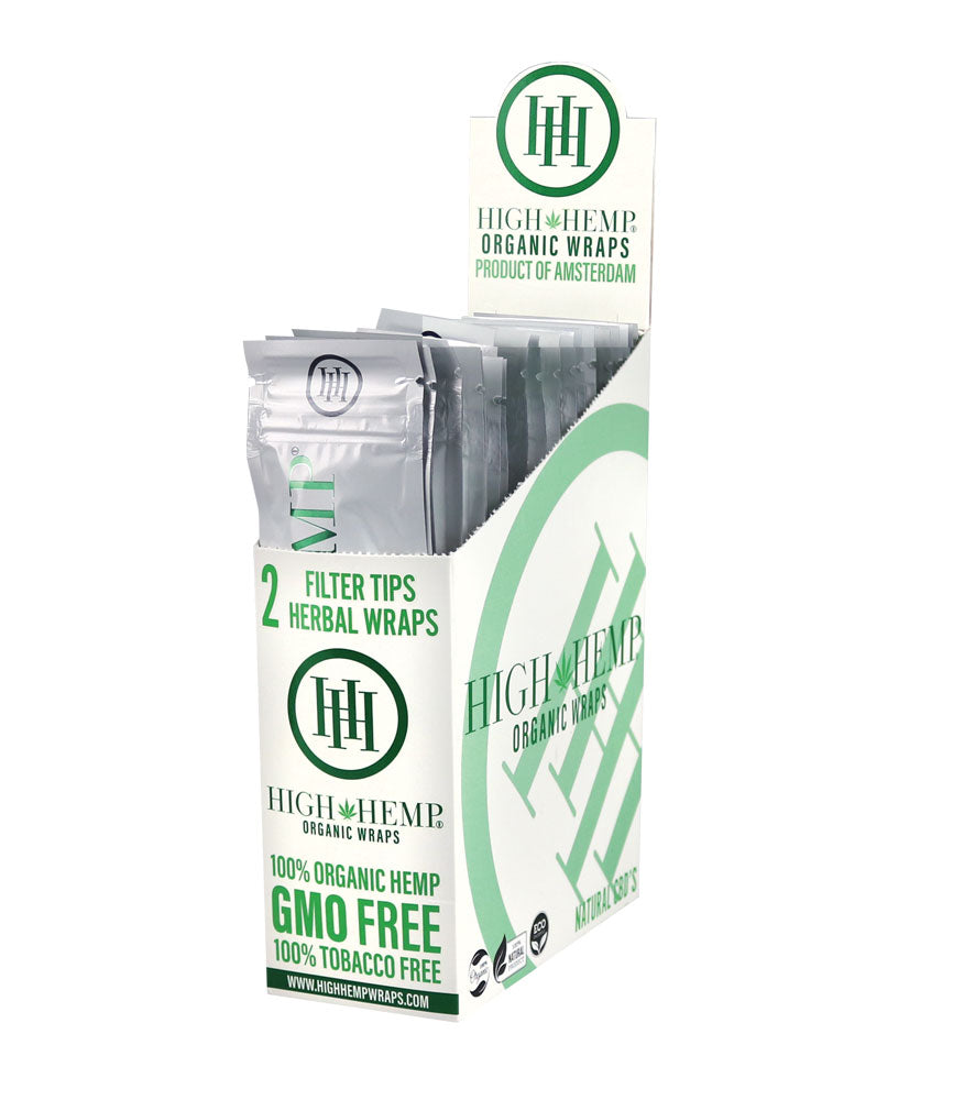 25PC DISP - High Hemp Organic CBD Wraps - 2pk