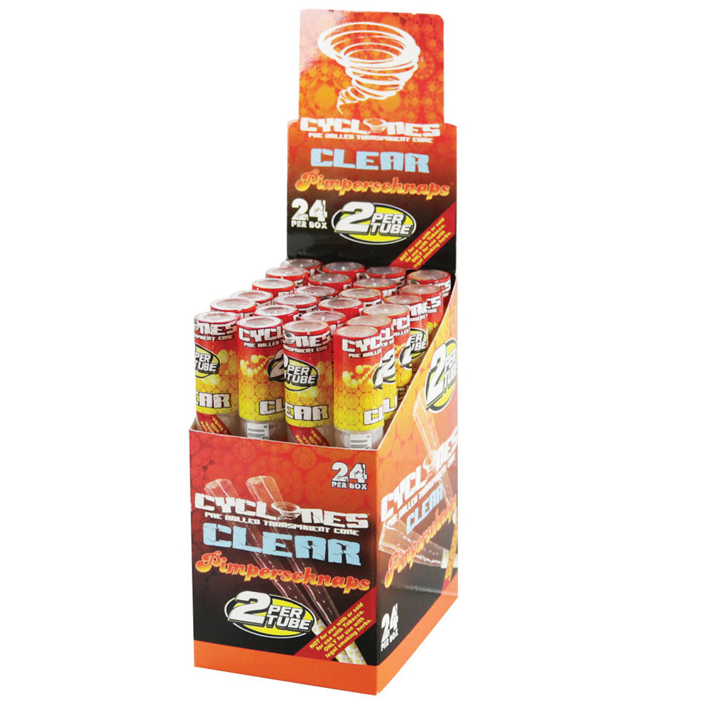 24pk Cyclone Pre-Rolled Clear Cigar Tube