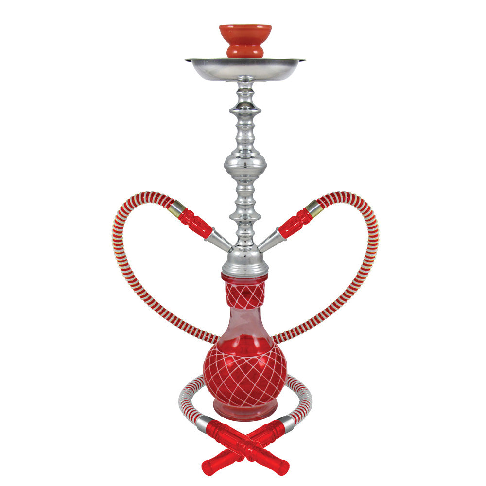 19" Nicolette 2-Hose Premium Hookah - Colors Vary