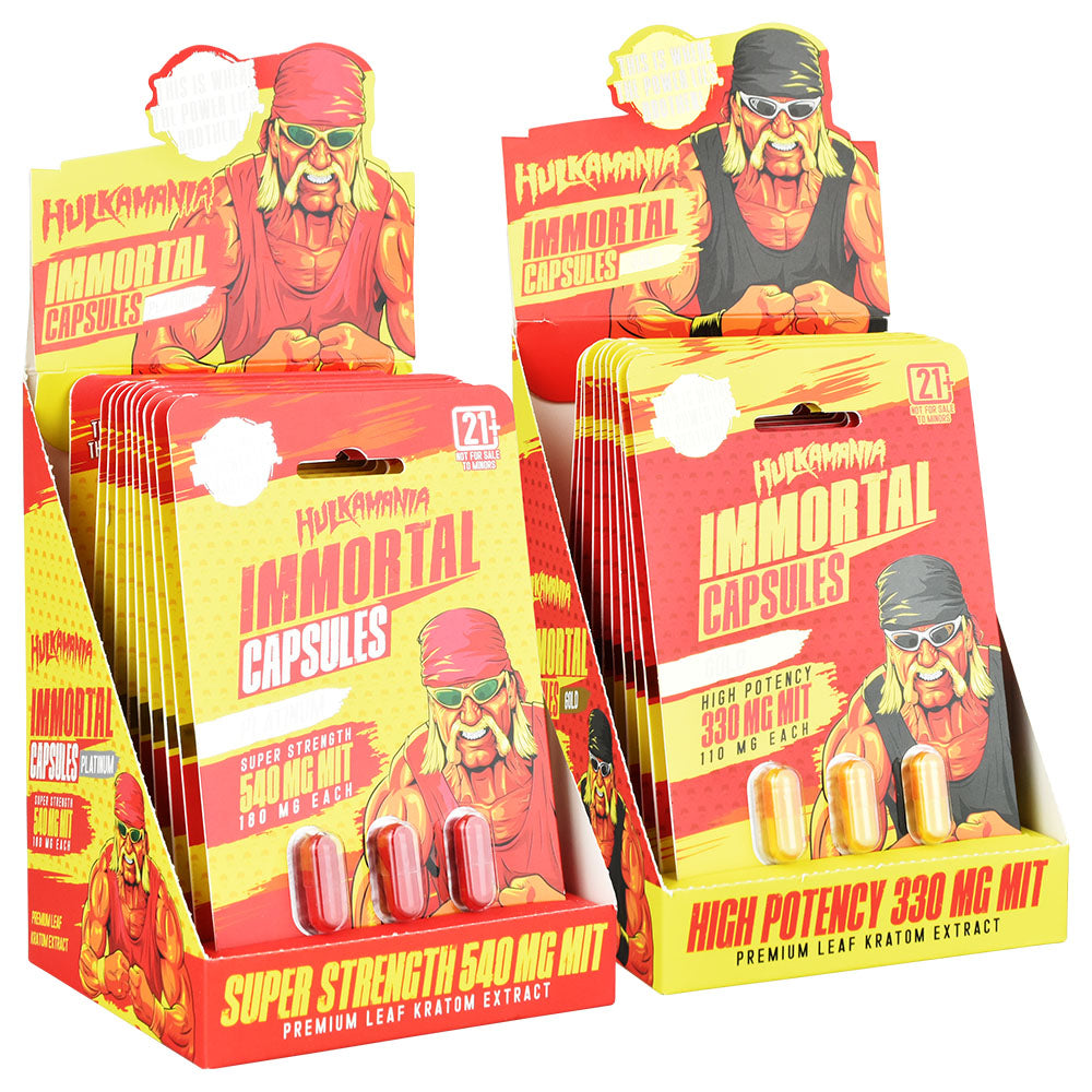 Hulkamania Immortal Kratom Capsules | 3pc | 10pc Display