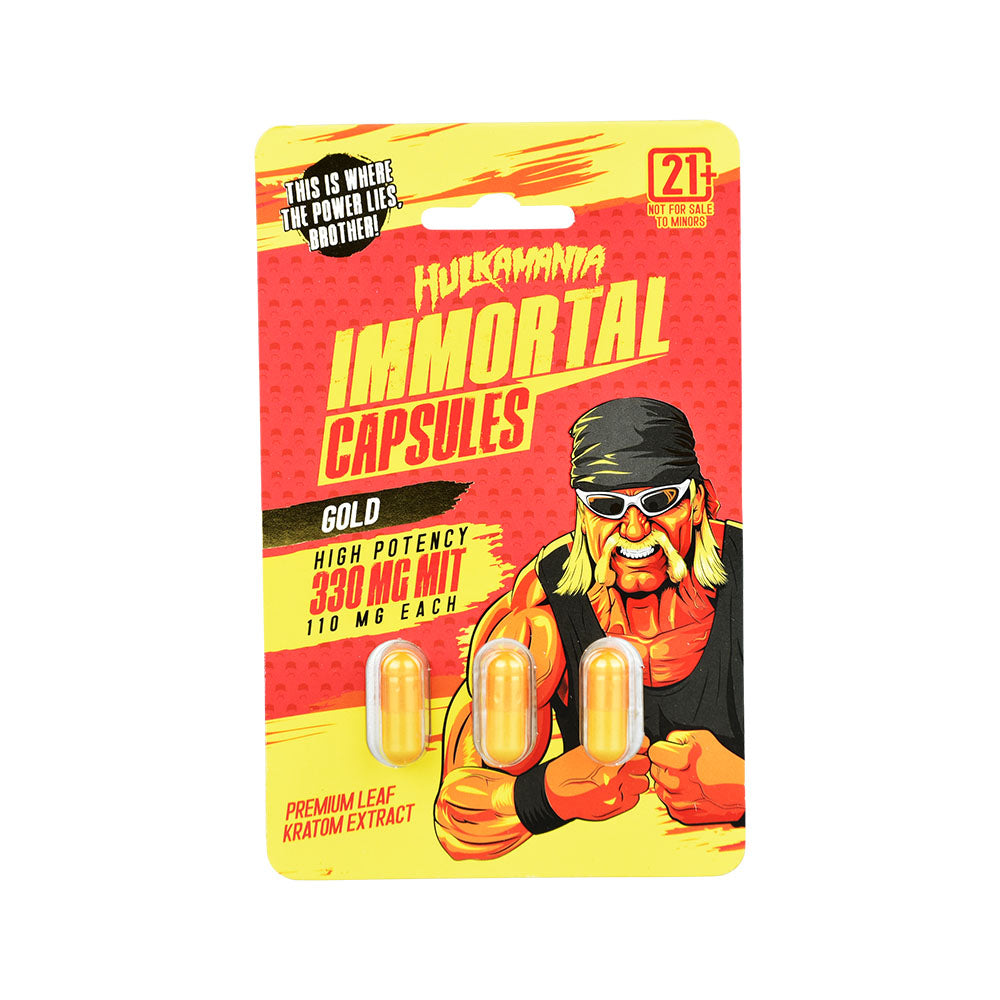 Hulkamania Immortal Kratom Capsules | 3pc | 10pc Display