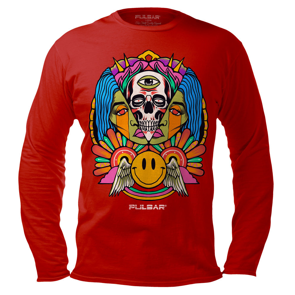 Pulsar Trippin Long Sleeve Shirt - Red