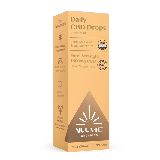 CBD THC-Free Drops Citrus Mint - Extra Strength 1500mg