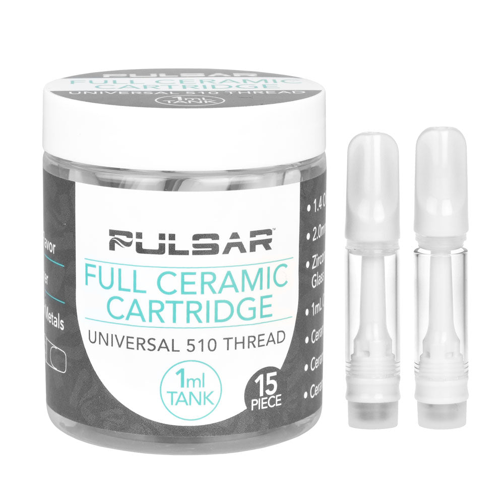 15PC TUB - Pulsar Full Ceramic Cartridge - 1mL