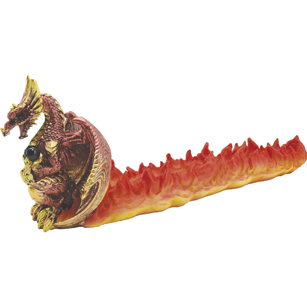 Fujima Sitting Dragon Stick Incense Burner - 11.5"