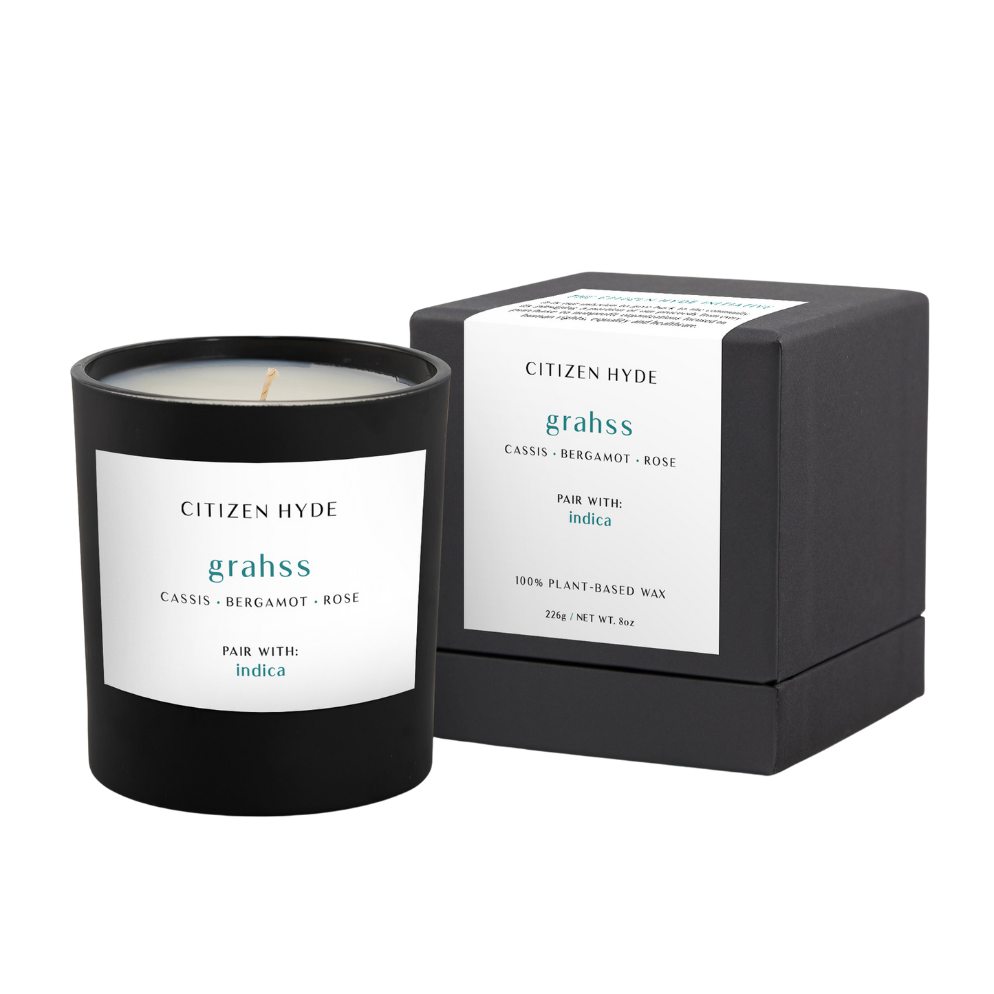 grahss Ciziten Hyde candle, pair with indica