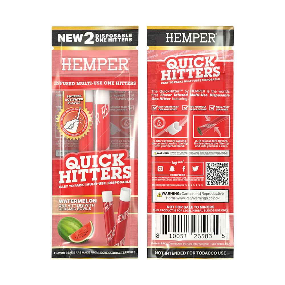 Hemper Quick Hitters Multi-Use Disposable One Hitter | 2pk | 20pc Display