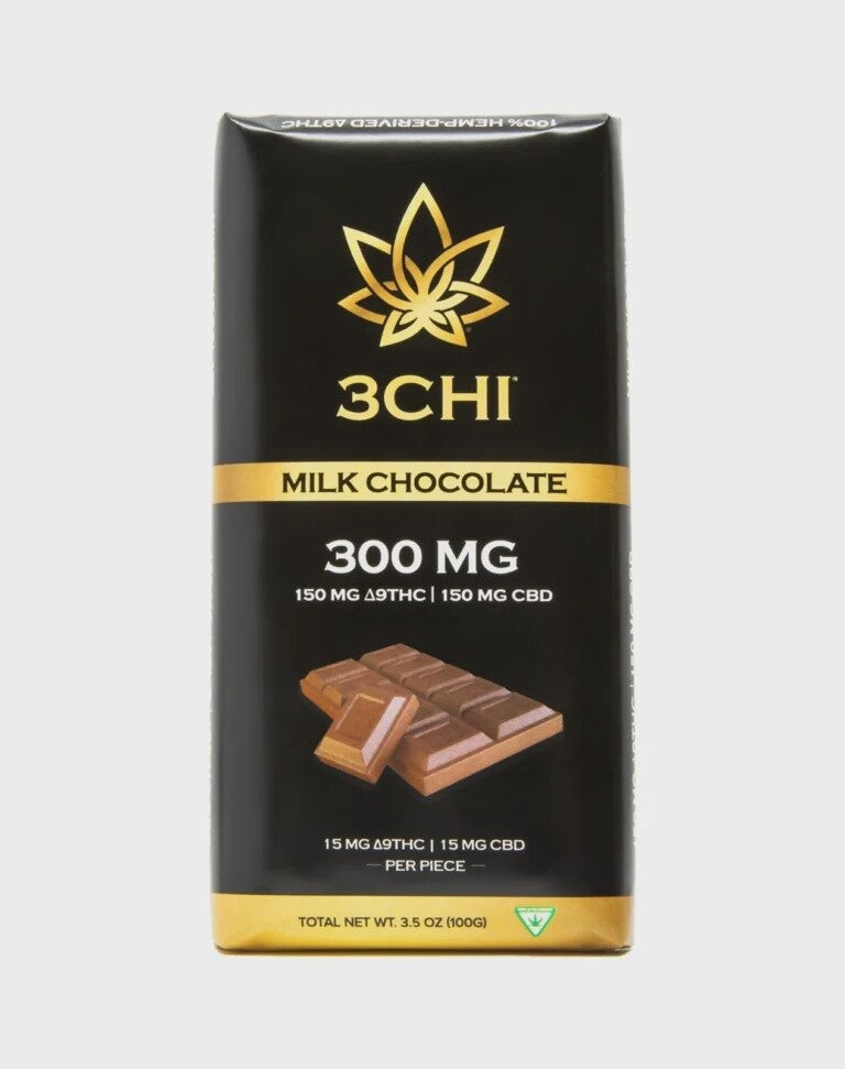 3Chi: Delta 9 THC/CBD Milk Chocolate Bar 300mg