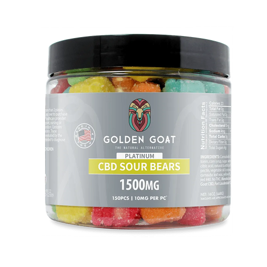 Platinum CBD Gummies 1500mg - Sour Bears