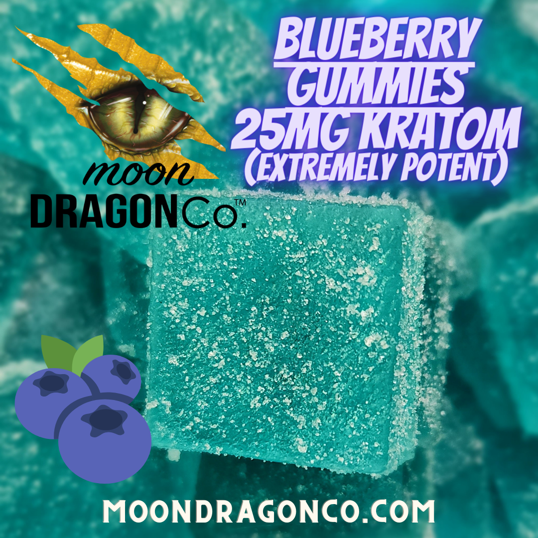 Moon Dragon 300MIT Blueberry Kratom Gummies