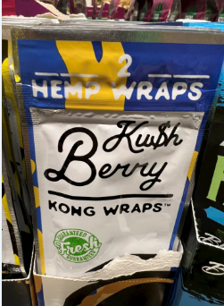 Kong Hemp Organic Herbal Wraps Kush Blueberry Flavor (5 Cnt 2 Per Pack)