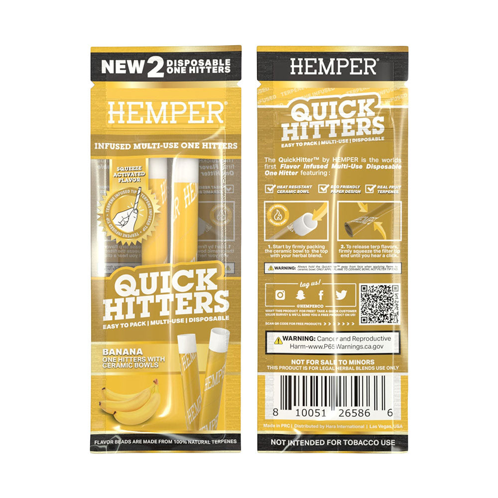 Hemper Quick Hitters Multi-Use Disposable One Hitter | 2pk | 20pc Display