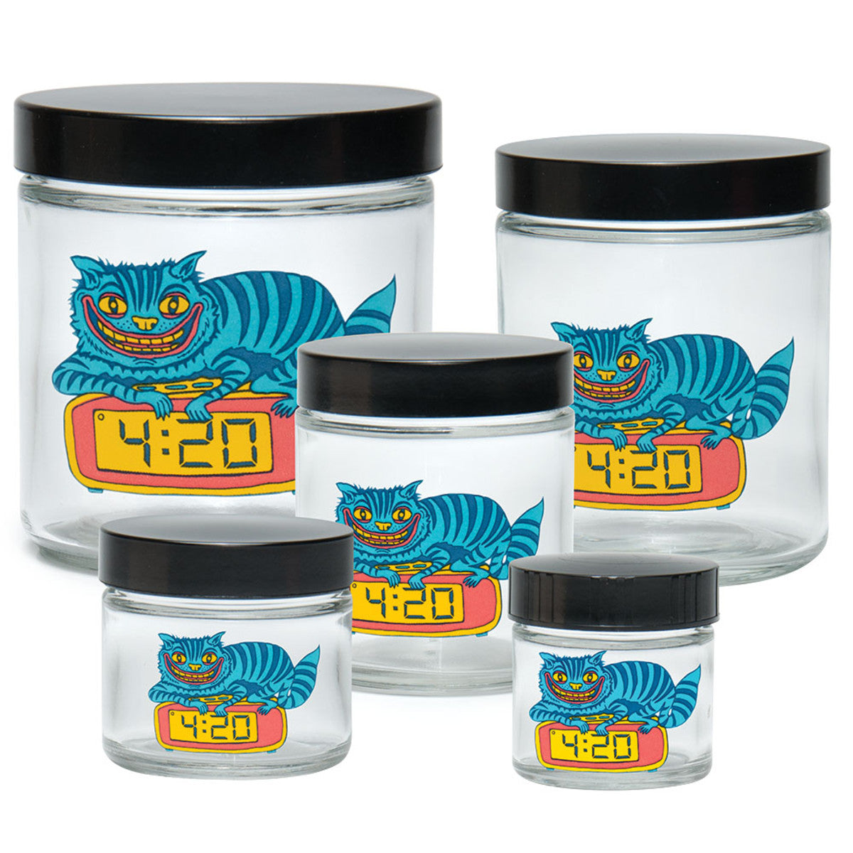 JR985 420 Science x Killer Acid Clear Screw Top Jar - 420 Cat