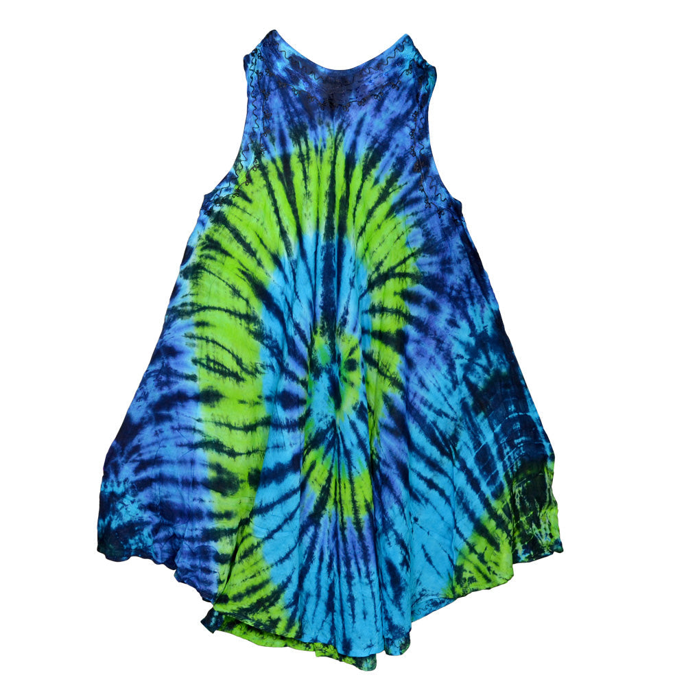 Spiral Tie Dye Dress - 41" / Viscose / Colors Vary