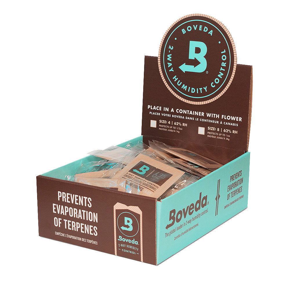 Boveda 2-Way Humidity Control - 62% / 4g 125 PC DISPLAY -