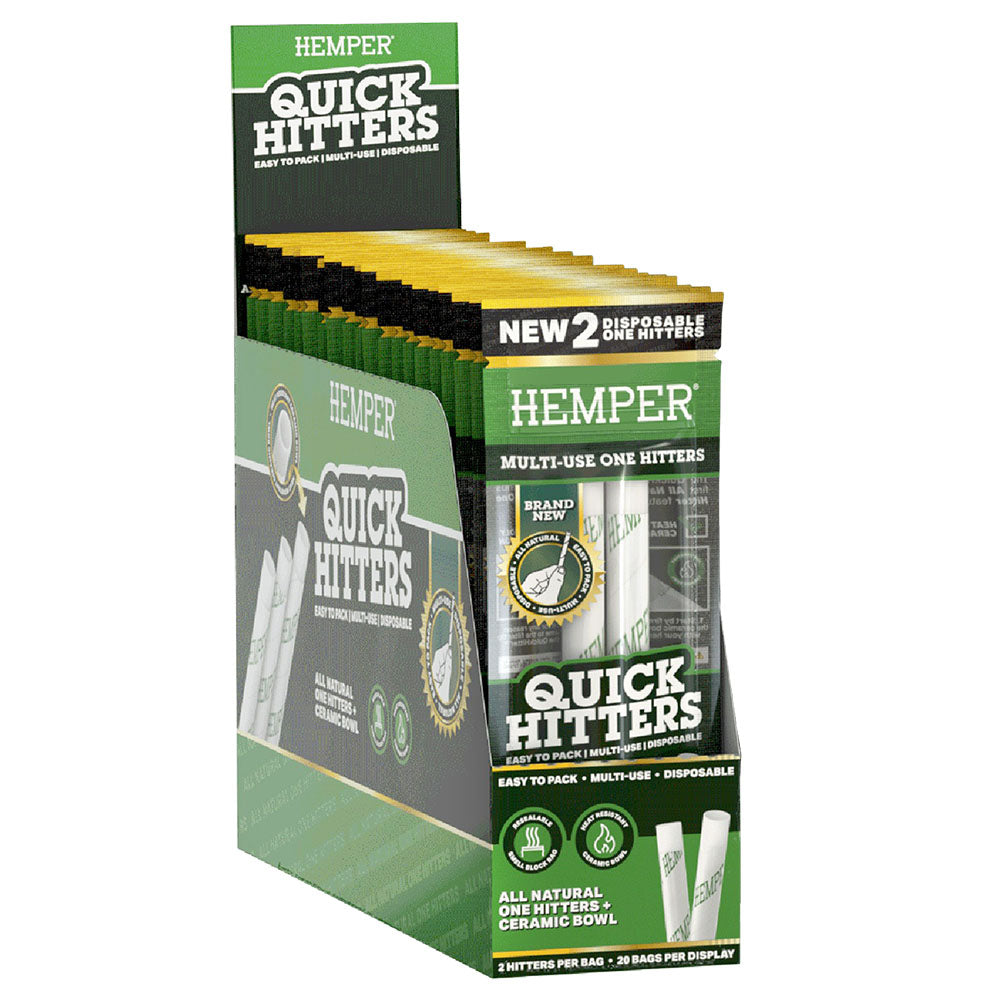 Hemper Quick Hitters Multi-Use Disposable One Hitter | 2pk | 20pc Display